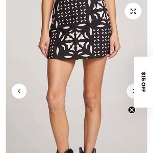 Saltwater LUXE Black and White Mini Skirt
